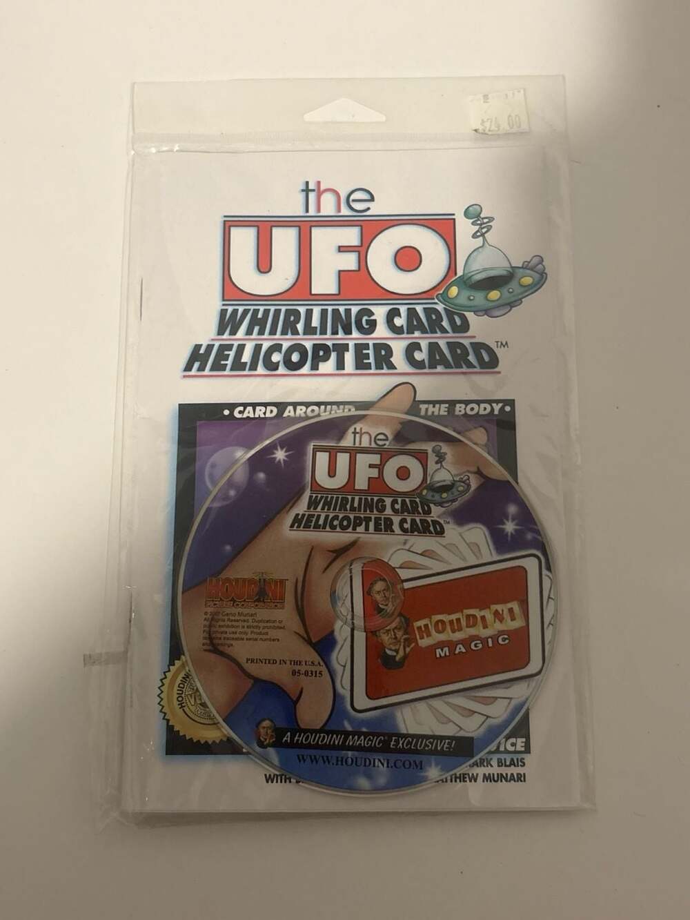Houdini Magic The UFO Whirling Card Helicopter Card Instructional DVD